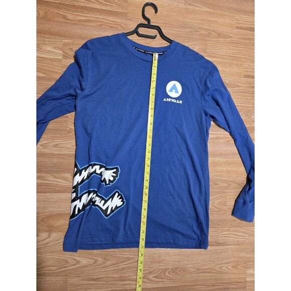 Airwalk Long Sleeves Blue Men T-Shirt Medium Pre-Owned - Picture 4 of 7